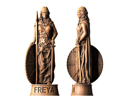 Скульптура Фрея богиня любви, 3d модель для ЧПУ