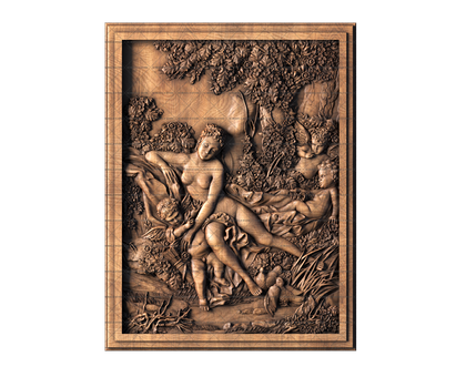 Венера, утешающая Амура (Ф.Буше), 3d модель для ЧПУ