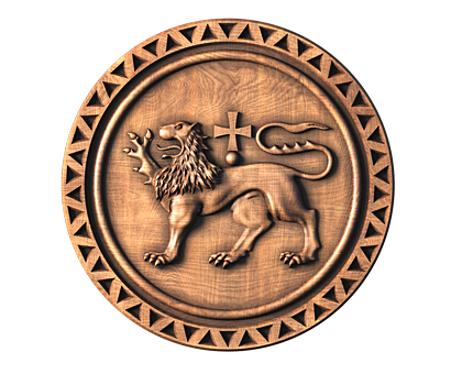 Панно Герб царской династии Рубенидов, 3d модель для ЧПУ