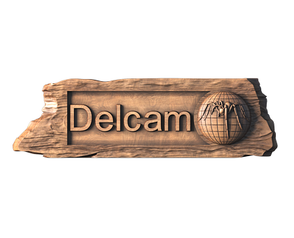 Табличка Delcam, 3d модель для ЧПУ