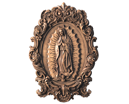 Дева Мария, 3d модель для ЧПУ