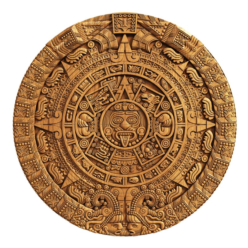 Календарь майя, 3d модель для ЧПУ