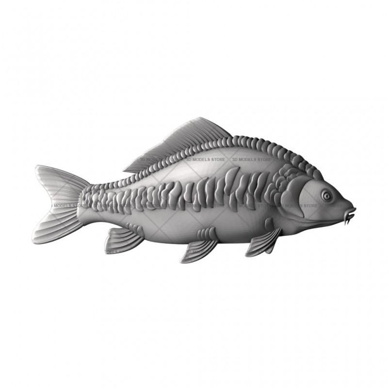Панно Рыба, 3d модель для ЧПУ