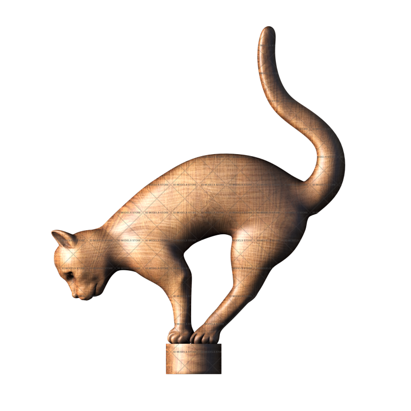 Кошка, 3d модель для ЧПУ