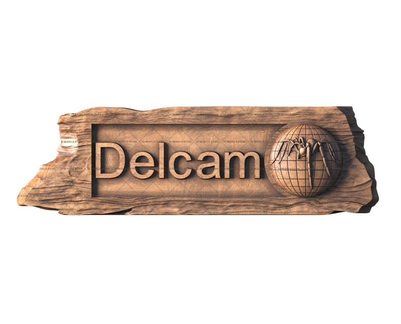 Табличка Delcam, 3d модель для ЧПУ