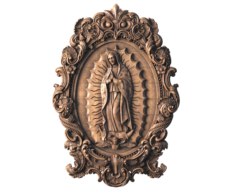 Дева Мария, 3d модель для ЧПУ