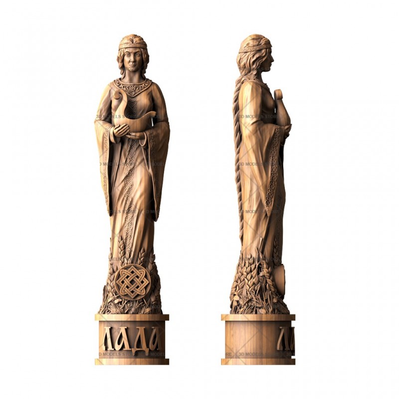 Скульптура богини Лады, 3d модель для ЧПУ