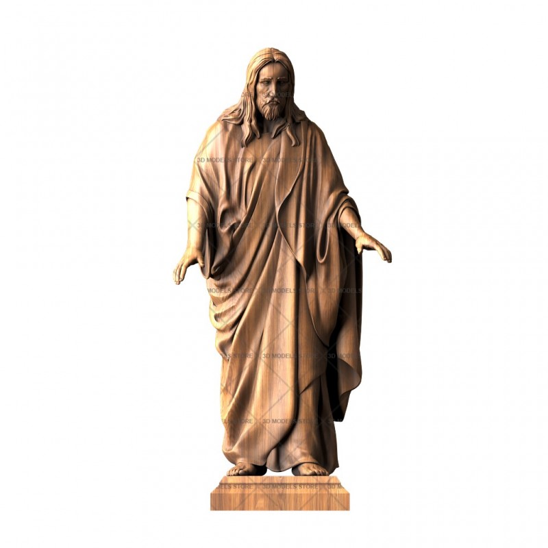 Скульптуры Иисус Христос, 3d модель для ЧПУ