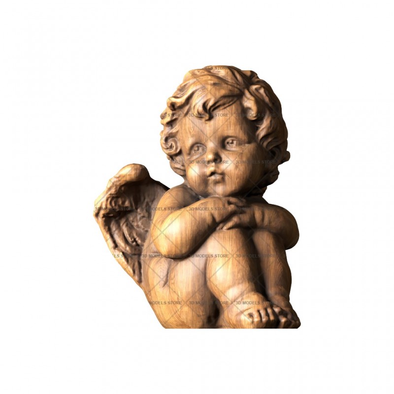 Скульптура Ангелочек, 3d модель для ЧПУ