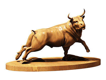 Скульптура быка, 3d модель для ЧПУ