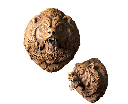 Скульптура Медведь, 3d модель для ЧПУ