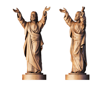 Скульптура Иисус Христос, 3d модель для ЧПУ