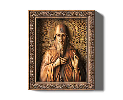 Икона Святого Захарии, 3d модель для ЧПУ