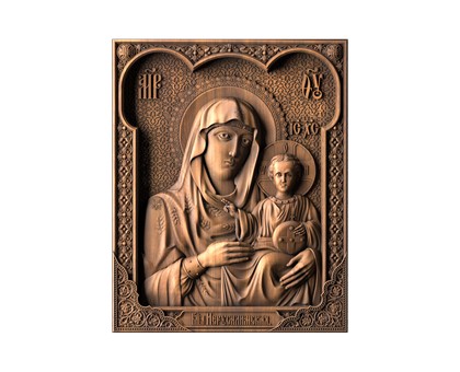 Иерусалимская икона Божией Матери, 3d модель для ЧПУ
