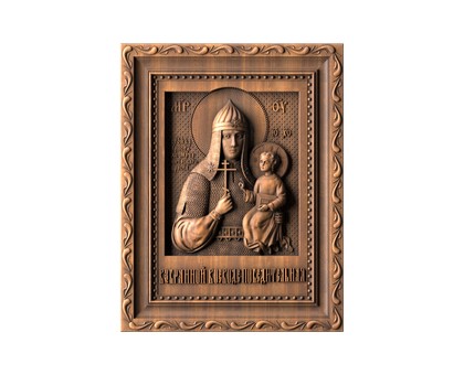 Ченстоховская икона Божией Матери, 3d модель для ЧПУ