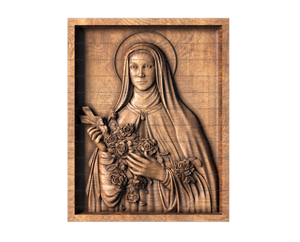 Святая Тереза Младенца Иисуса и Святого Лика, 3d модель для ЧПУ