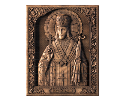 Икона Святителя Иоасафы Белгородского, 3d модель для ЧПУ