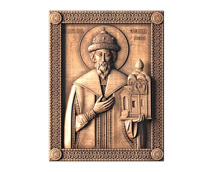 Икона Всеволод Псковский, 3d модель для ЧПУ