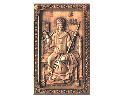 Икона Христос Великий Архиерей, 3d модель для ЧПУ