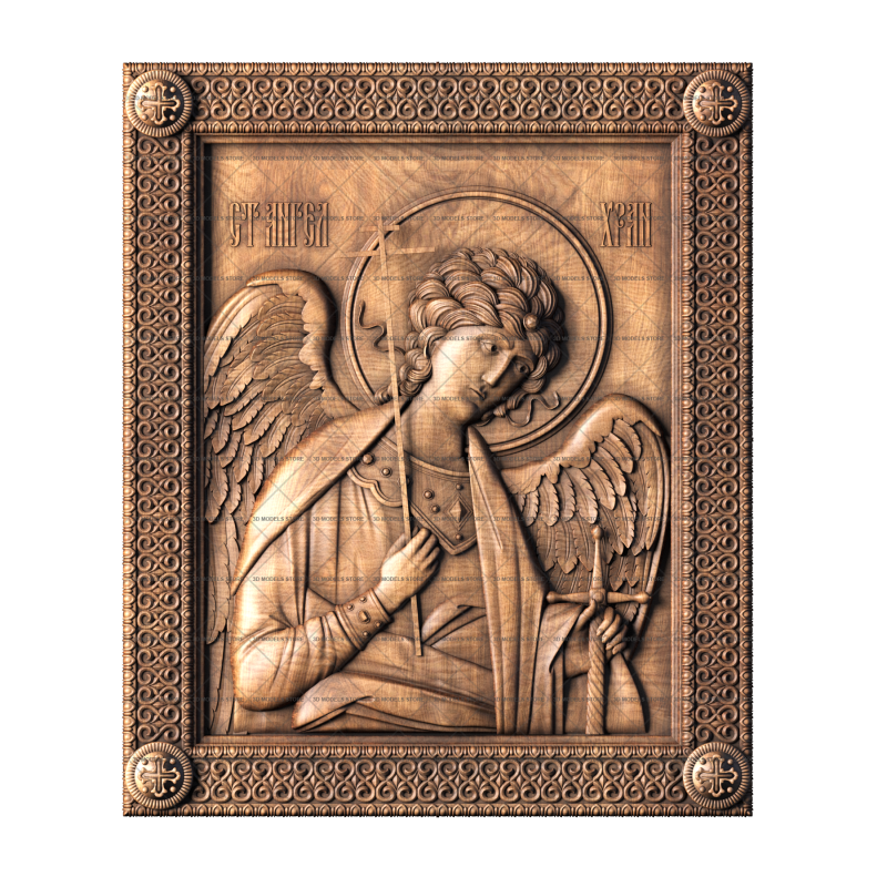 Икона Святой Ангел Хранитель, 3d модель для ЧПУ