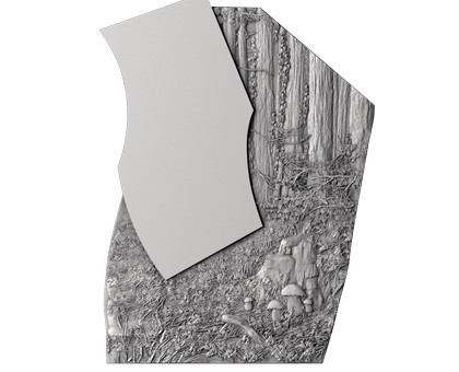 Памятник с лесом, 3D (stl) модель