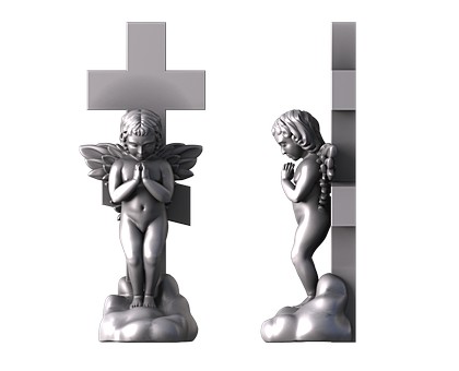 Памятник- ангел, 3D (stl) модель