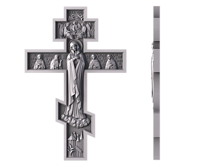 Крест с богородицей, 3D (stl) модель