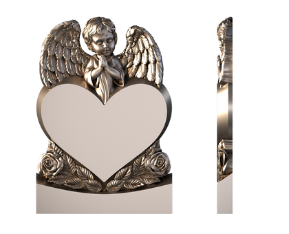Памятник с ангелом, 3D (stl) модель