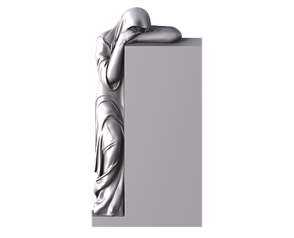 Памятник с ангелом, 3D (stl) модель
