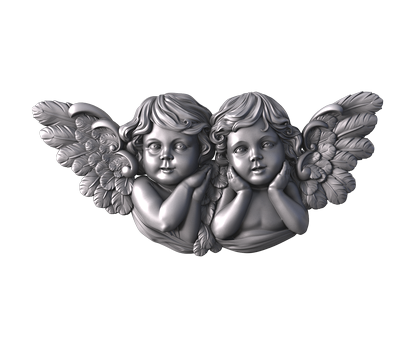 Памятник с ангелами, 3D (stl) модель