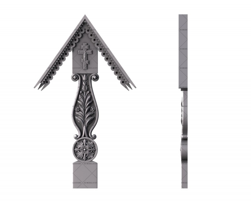 Памятник с Распятием, 3D (stl) модель