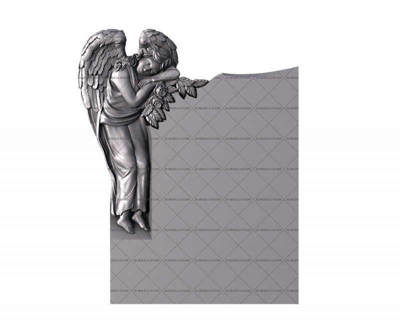 Памятник с ангелом, 3D (stl) модель