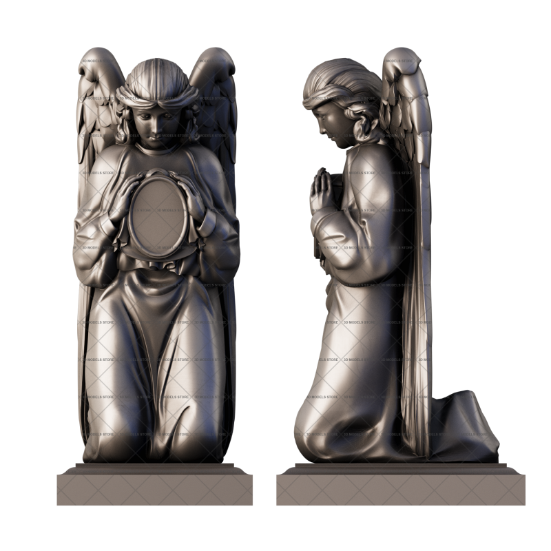Памятник ангел, 3D (stl) модель