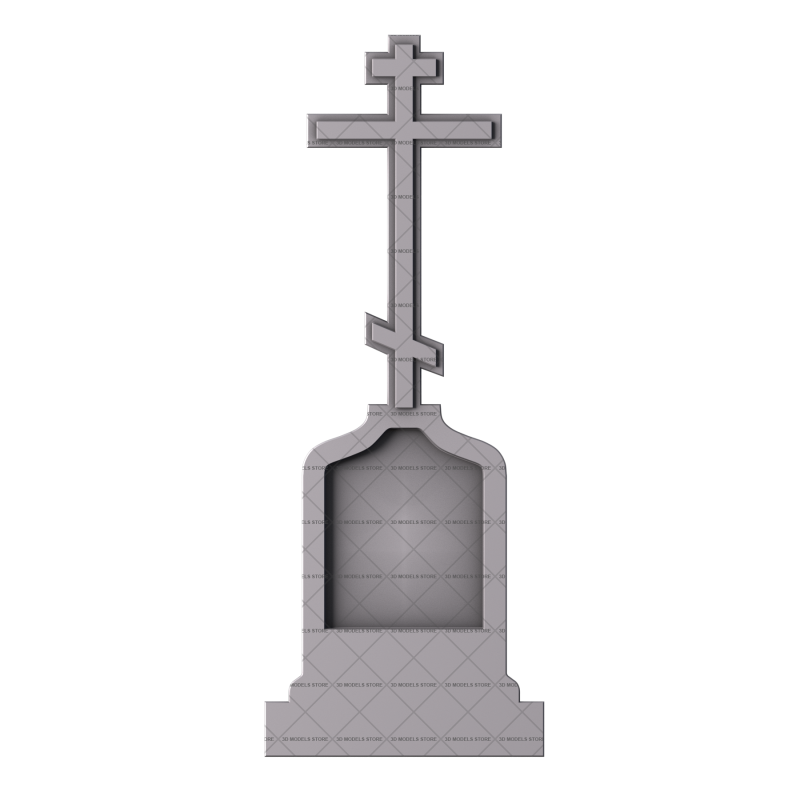 Памятник с крестом, 3D (stl) модель