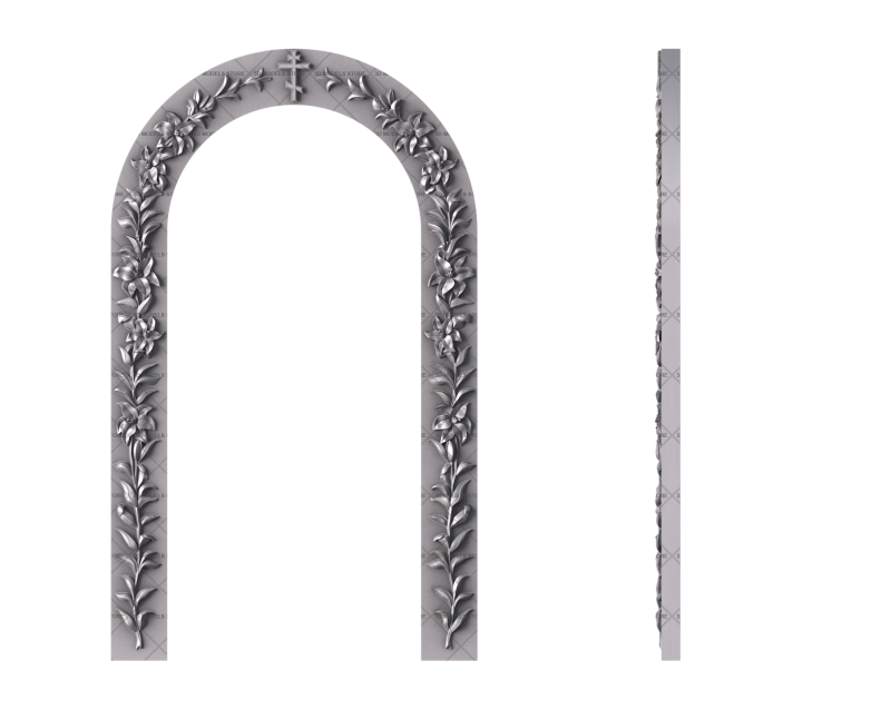 Памятник-арка с крестом, 3D (stl) модель