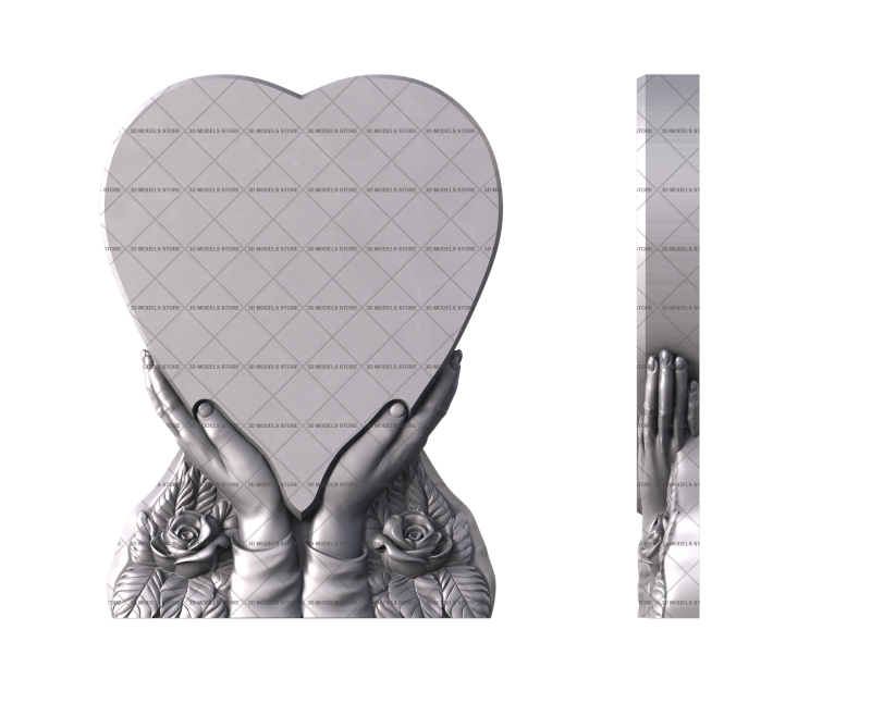 Памятник в виде сердца, 3D (stl) модель