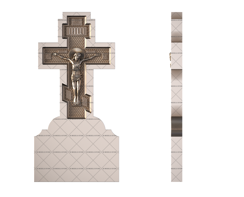 Памятник с распятием, 3D (stl) модель