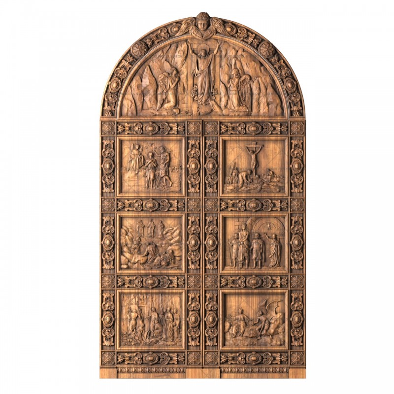 Царские врата для храма, 3d модель для ЧПУ