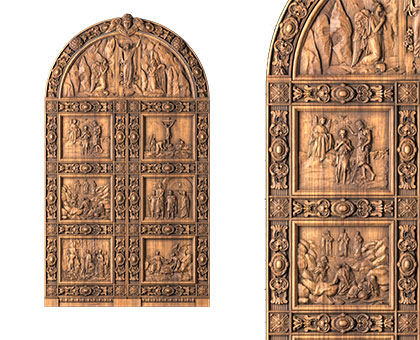 Царские врата для храма, 3d модель для ЧПУ