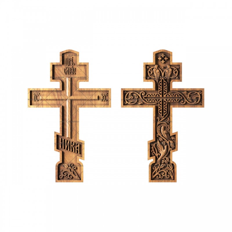 Православный крест, 3d модель для ЧПУ