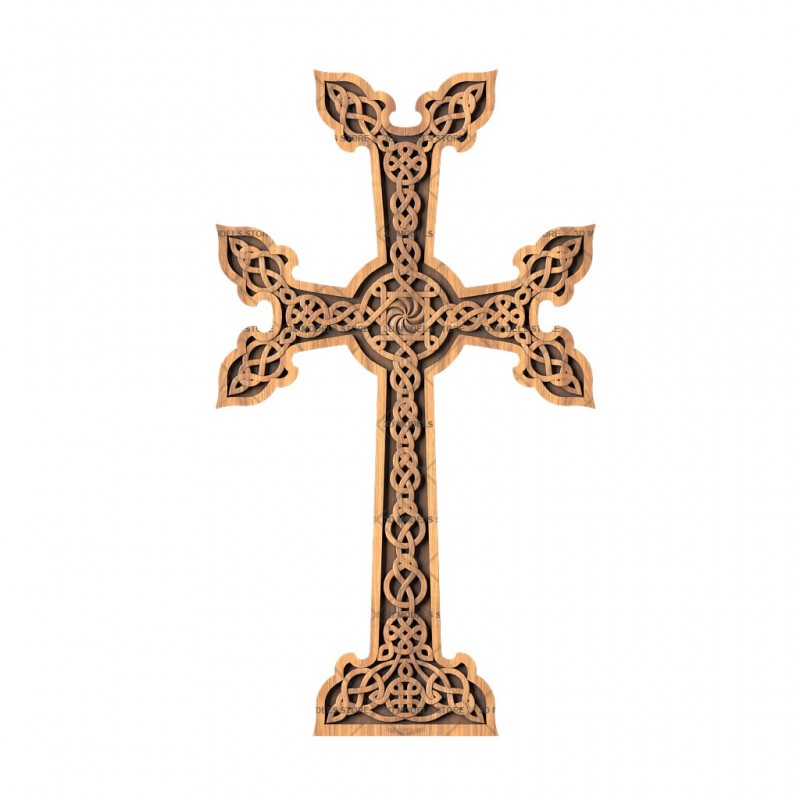 Армянский крест, 3d модель для ЧПУ