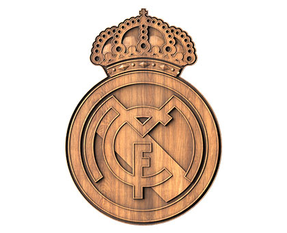 Герб футбольного клуба Реал Мадрид, 3d модель для ЧПУ