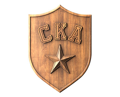 Герб футбольного клуба СКА, 3d модель для ЧПУ