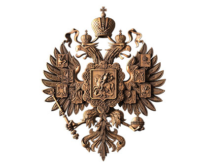 Герб Российской Империи, 3d модель для ЧПУ