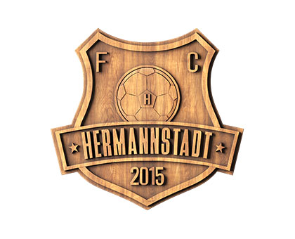Гербы футбольного клуба  Германштадт, 3d модель для ЧПУ