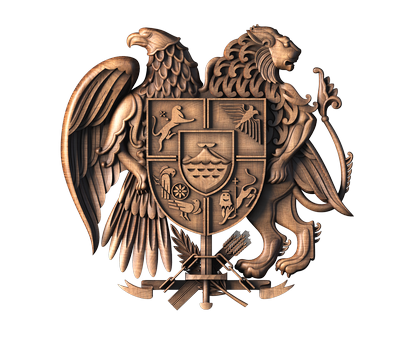 Герб Армении, 3d модель для ЧПУ
