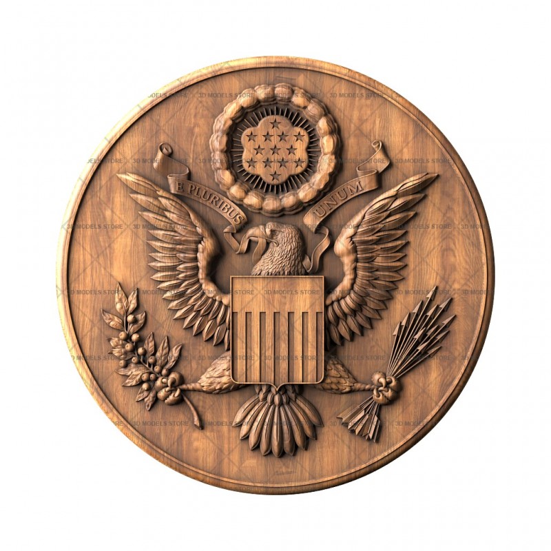 Герб США, 3d модель для ЧПУ