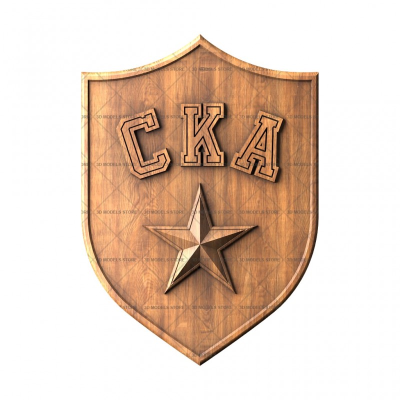 Герб футбольного клуба СКА, 3d модель для ЧПУ