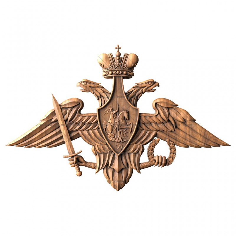 Герб Министерства обороны РФ, 3d модель для ЧПУ
