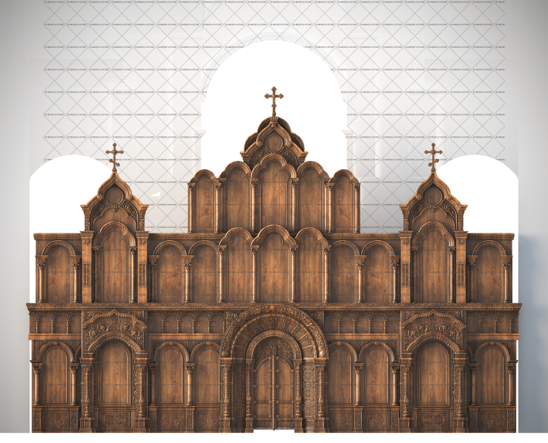 Византийский иконостас, 3d модель для ЧПУ